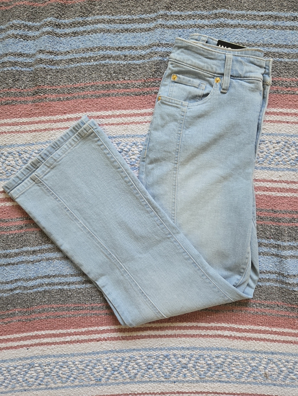 INC International Concepts Light Blue Flare Leg Jeans